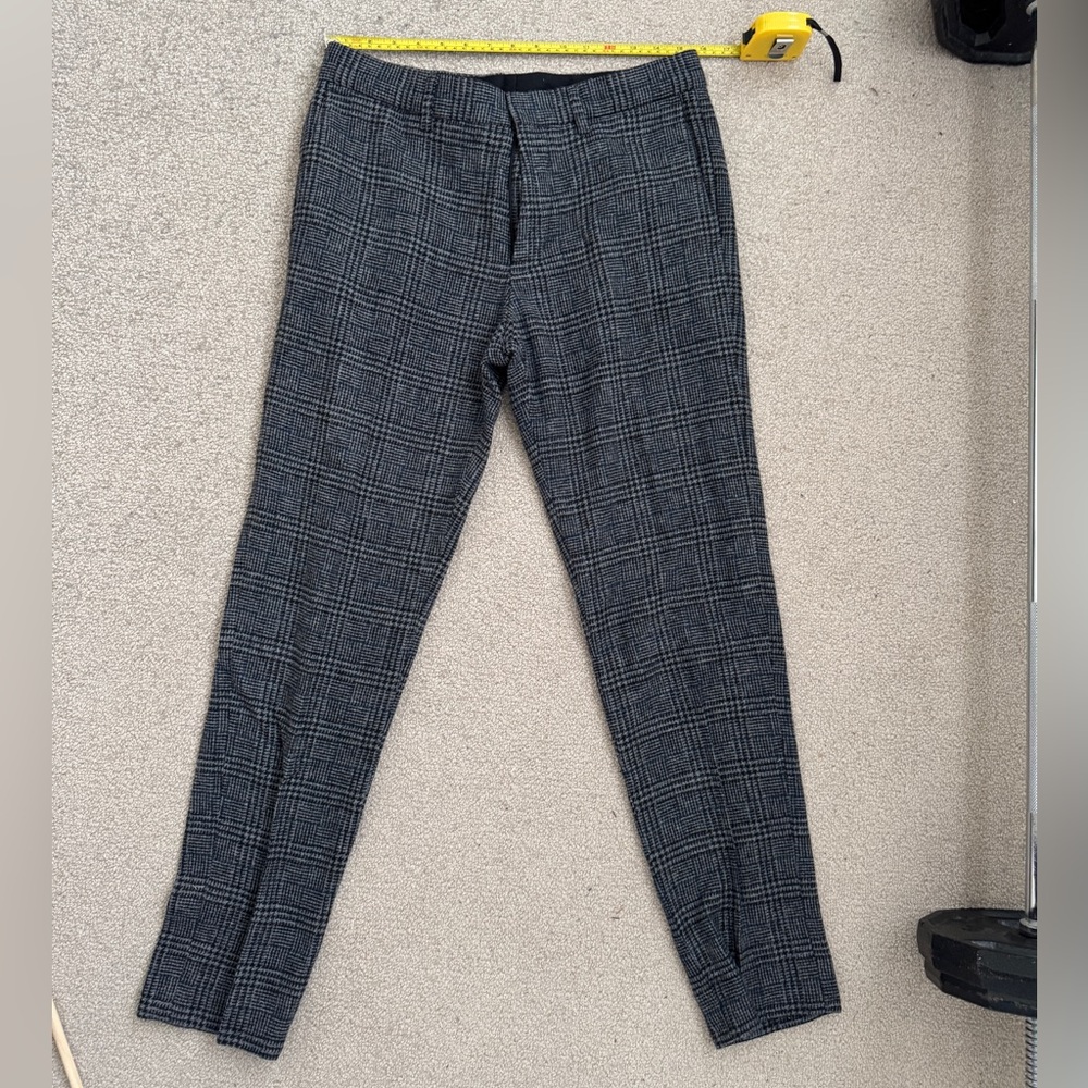 Men's club Monaco Gray Plaid Pants + AllSaints black pants